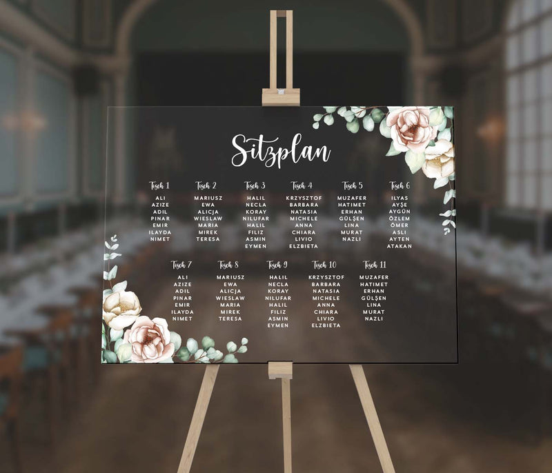 Exklusive Sitzpläne im A1-Format