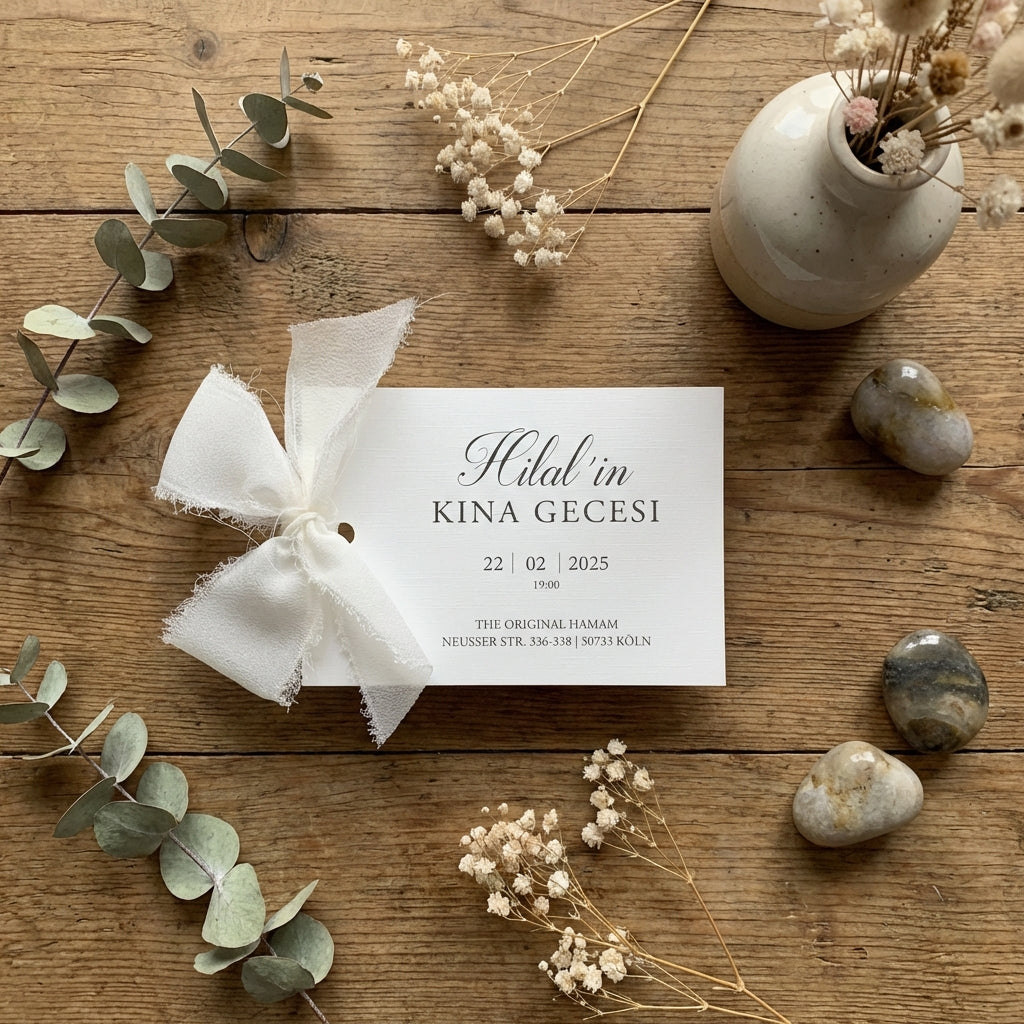 Edle Einladungskarten zur Henna-Feier