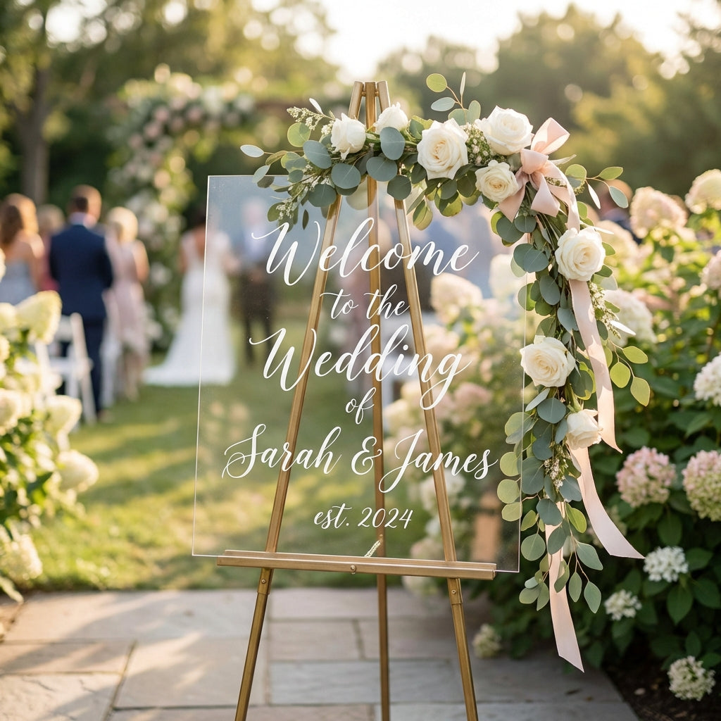 Elegante Willkommensschilder extragroß