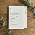 Hochzeitseinladung "Minimalist" | Set mit Goldklammer