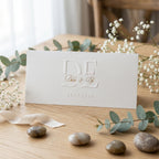 Hochzeitseinladung "Golden Line" mit Blind- und Goldprägung