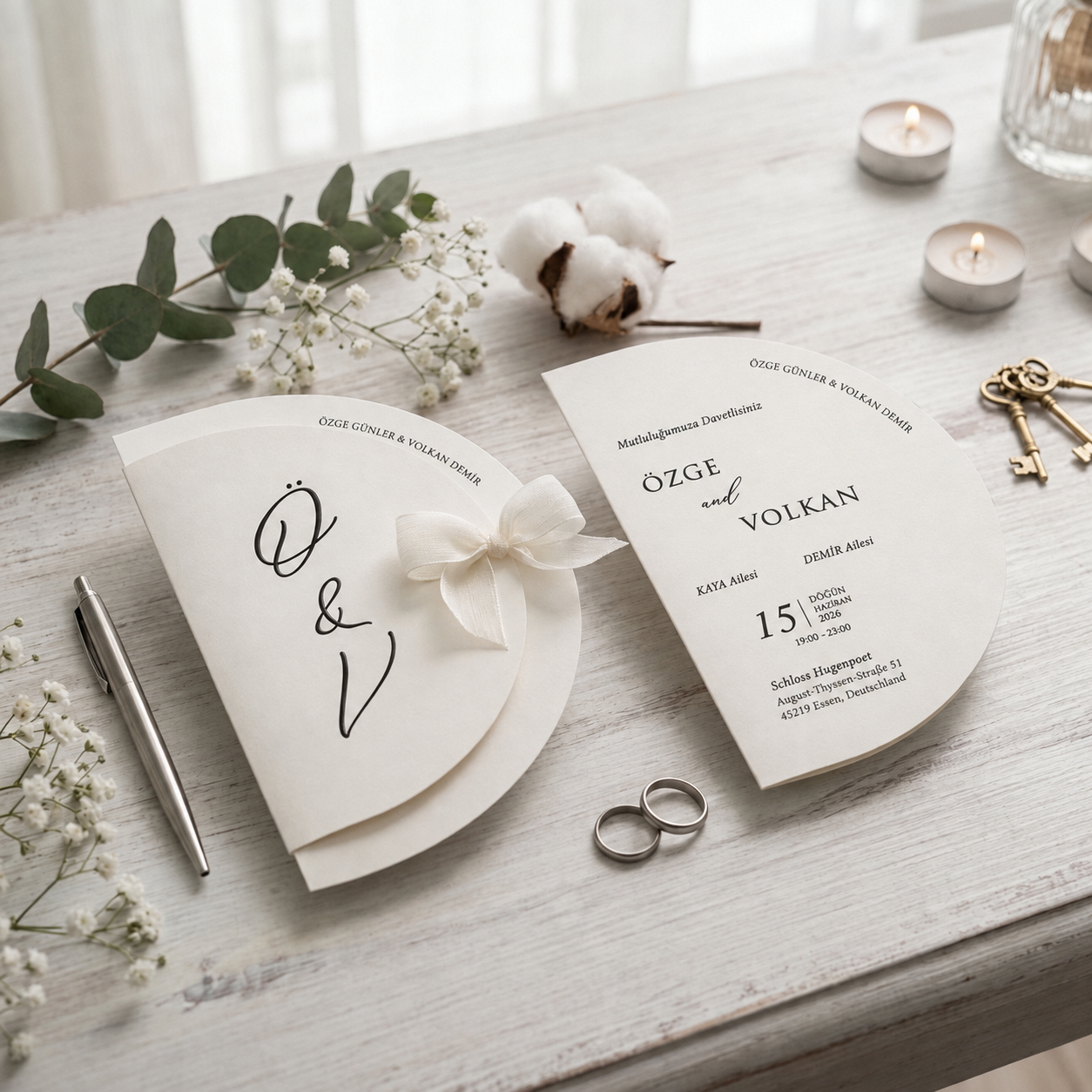 Express Invitation "The Wedding of" | Letterpress on Linen Paper