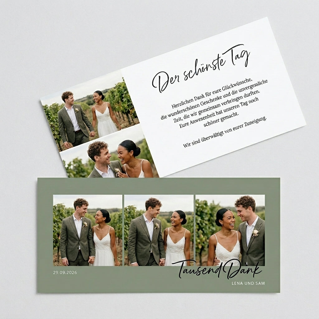 High-quality invitation card | Elegant linen paper with blind embossing