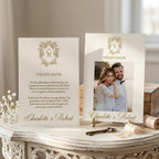High-quality invitation card | Elegant linen paper with blind embossing