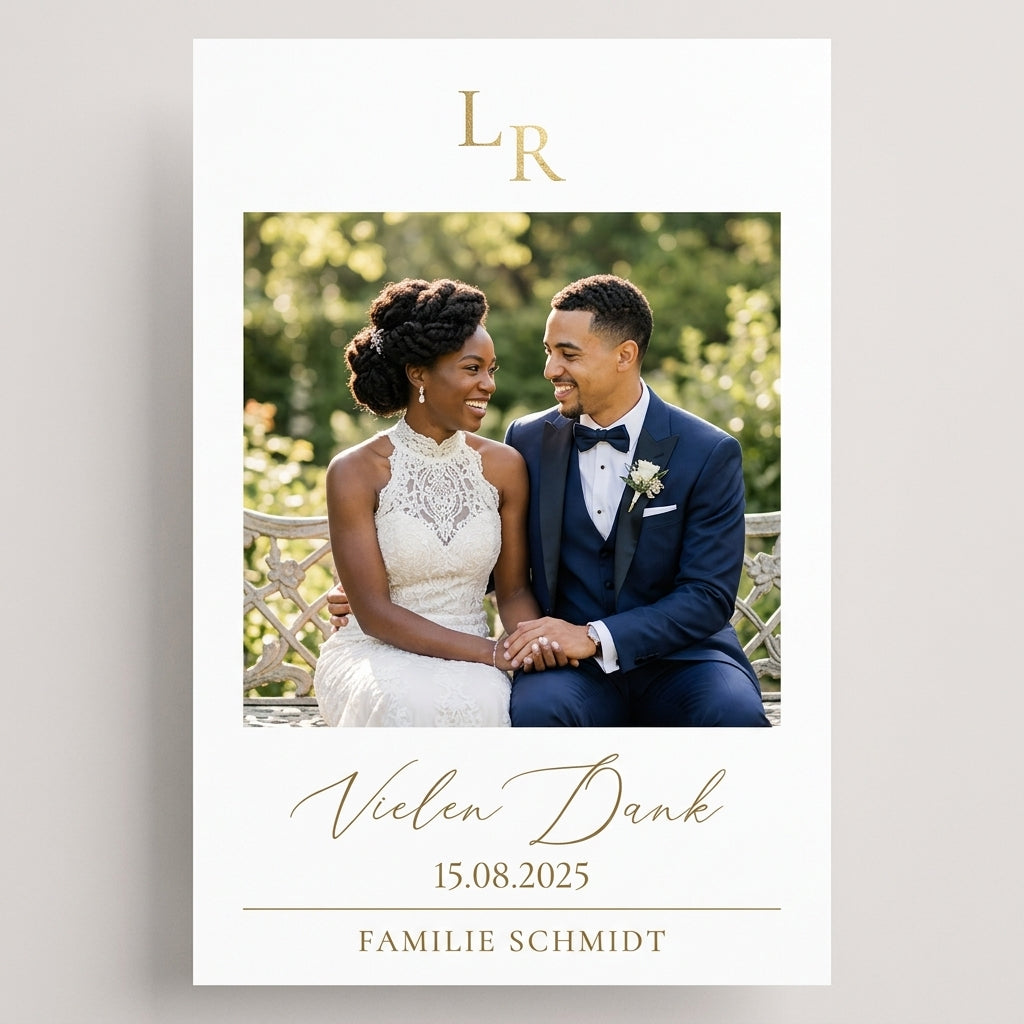 High-quality invitation card | Elegant linen paper with blind embossing