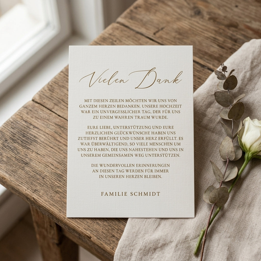 High-quality invitation card | Elegant linen paper with blind embossing