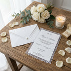 Hochzeitseinladung "Lace & Love" mit Prägung