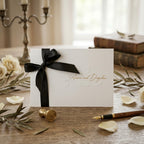 Wedding invitation "Crown Edition" with blind embossing and gold foil embossing