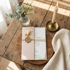 Express-Einladung "Rose Gold" | Goldprägung am Rand mit Kuvert