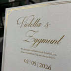 Express invitation "Linen Elegance" | Blind embossing on linen paper with envelope