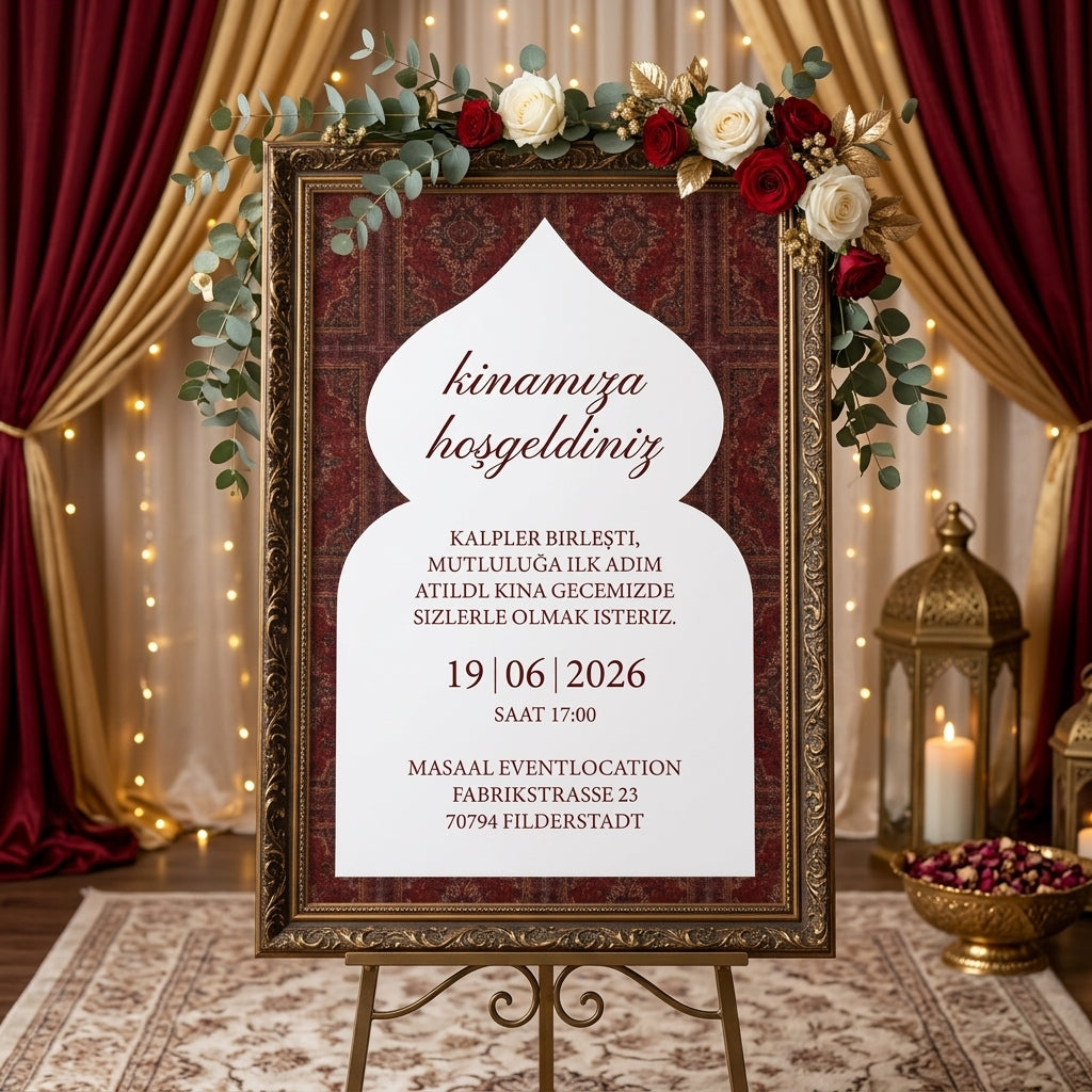 A1 reception board on rigid foam | Personalized welcome sign for weddings