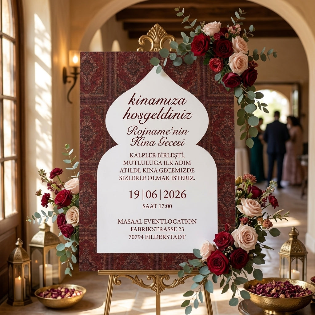 A1 reception board on rigid foam | Personalized welcome sign for weddings
