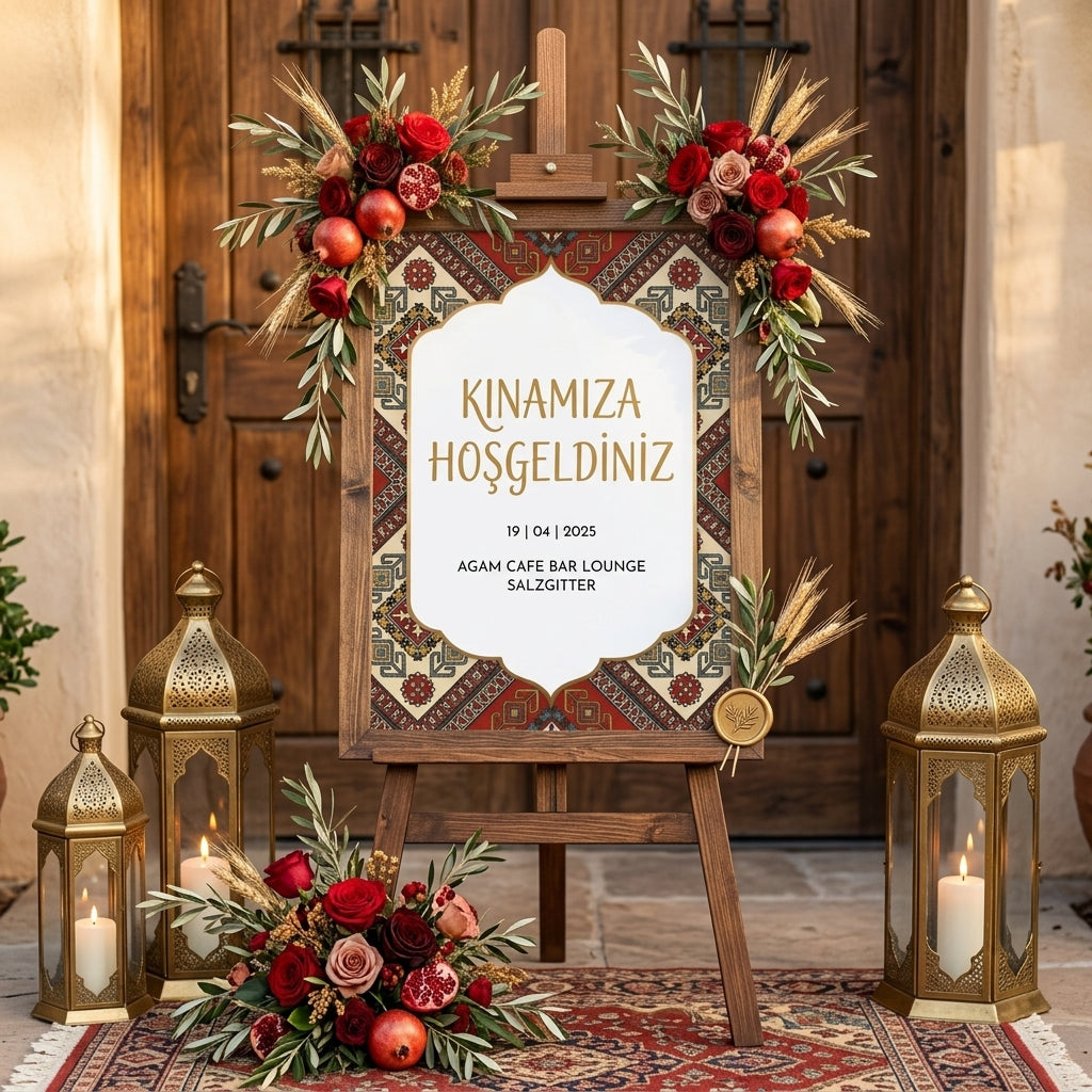 A1 reception board on rigid foam | Personalized welcome sign for weddings