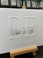 Hochzeitseinladung "Golden Line" mit Blind- und Goldprägung