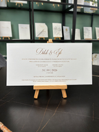 Hochzeitseinladung "Golden Line" mit Blind- und Goldprägung