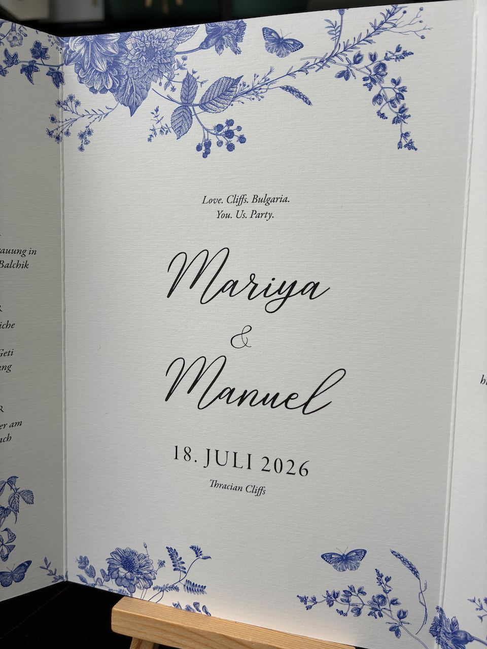 Express Hochzeitseinladung "Summer Garden" | Altarfalzkarte