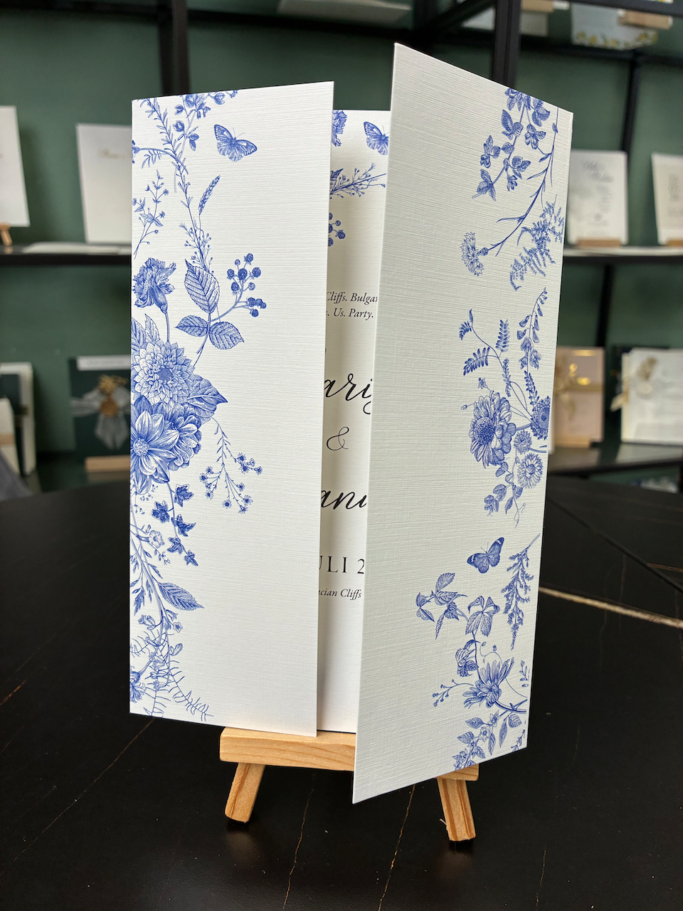 Express Hochzeitseinladung "Summer Garden" | Altarfalzkarte