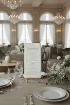 Elegante Getränkekarte mit Goldprägung | Edles Papier im Dinlang Format