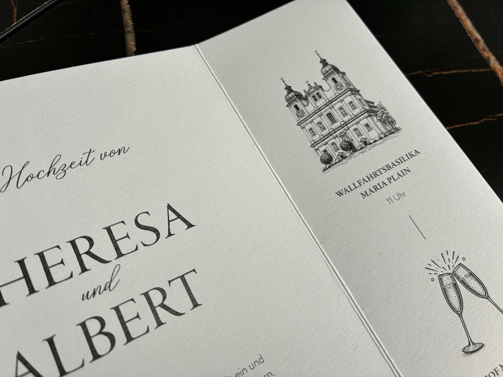 Invitation "Lemons" | Gatefold card with ribbon