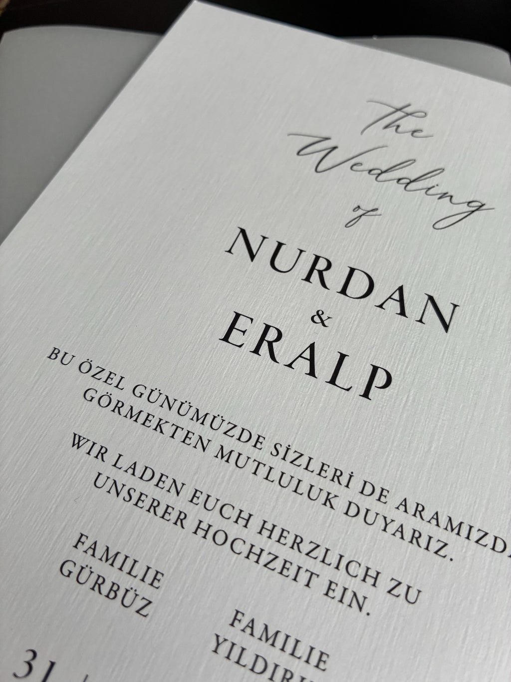 Hochwertige Einladungskarte | Edles Leinenpapier mit Wachssiegel