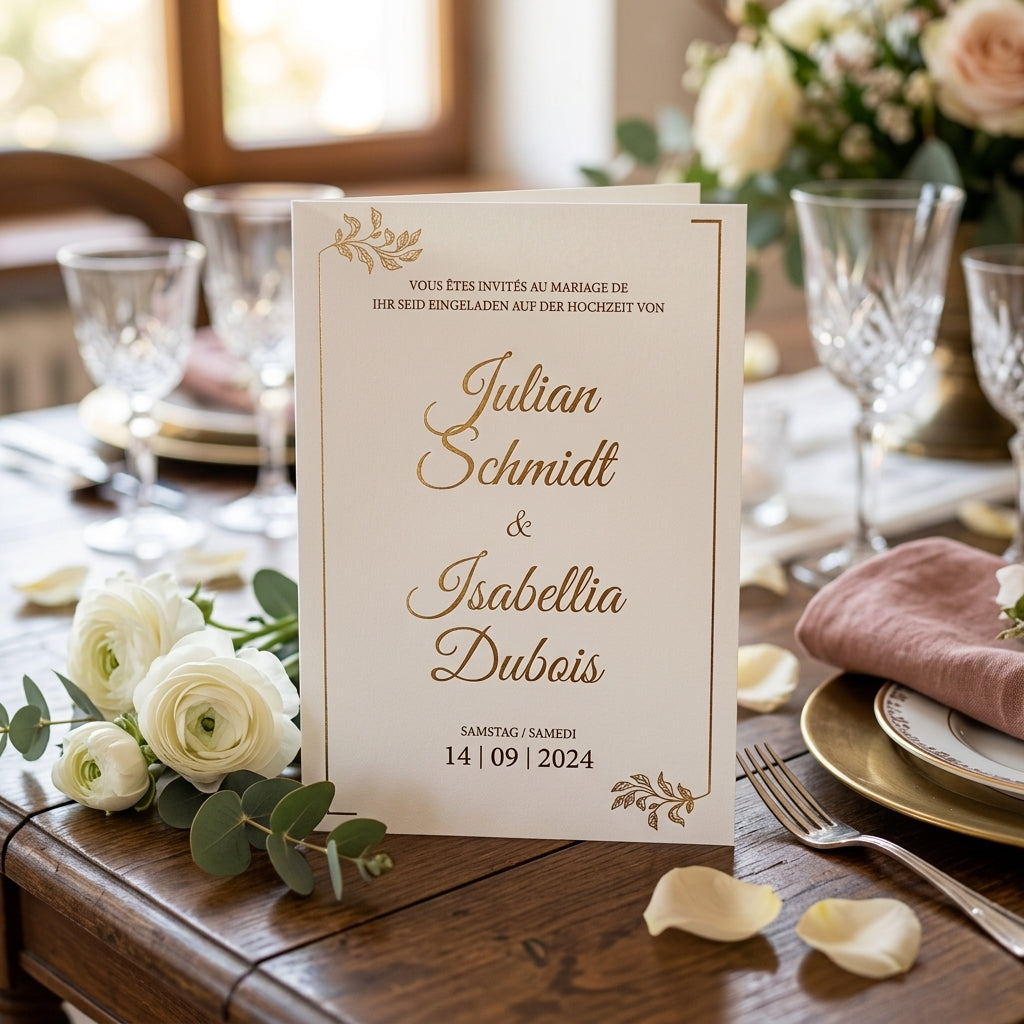 Invitation "Lemons" | Gatefold card with ribbon