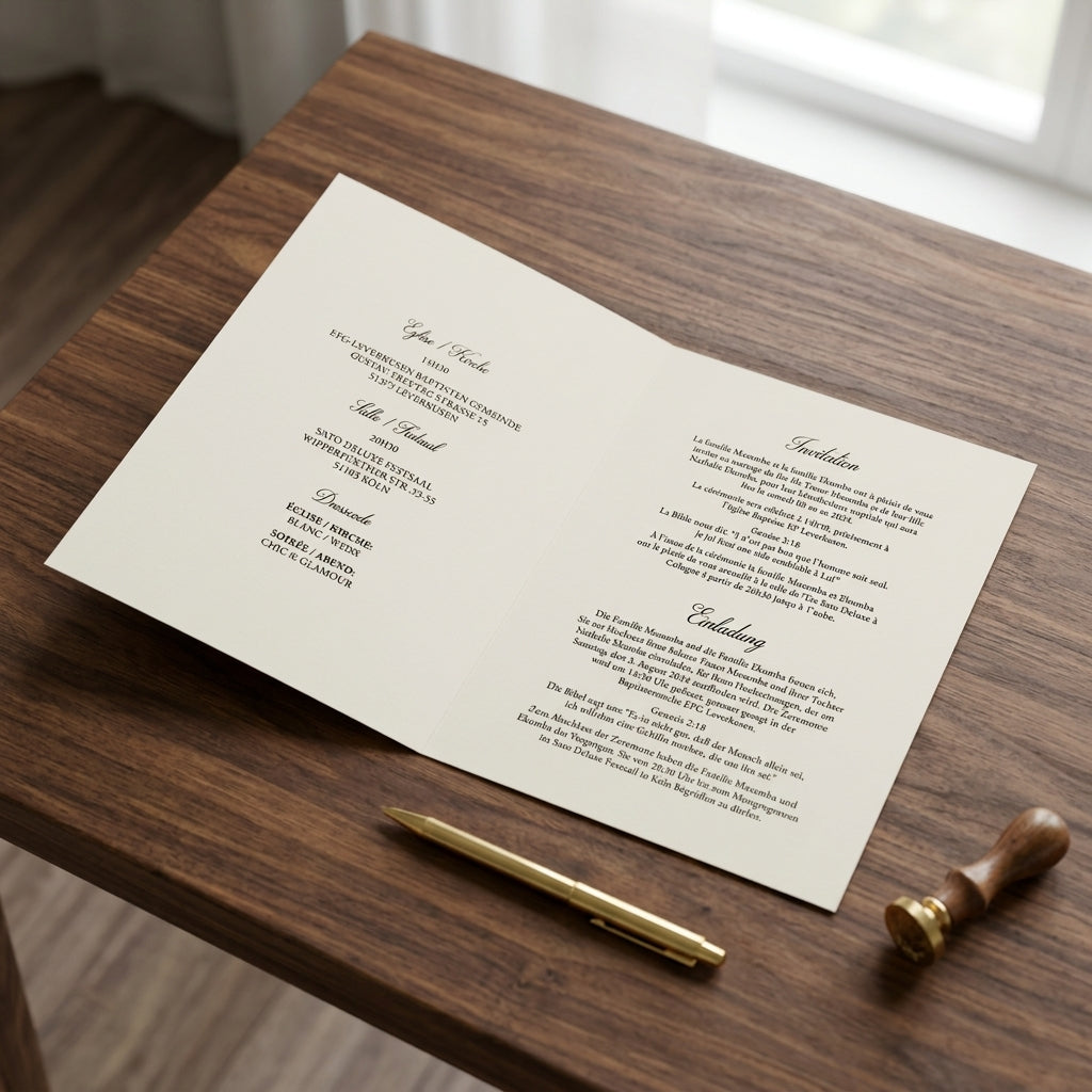 Invitation "Lemons" | Gatefold card with ribbon