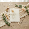 High-quality invitation card | Elegant linen paper with blind embossing
