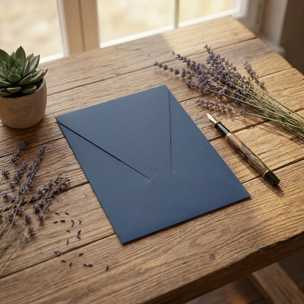 High-quality invitation card | Elegant linen paper with blind embossing