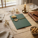 High-quality invitation card | Elegant linen paper with blind embossing