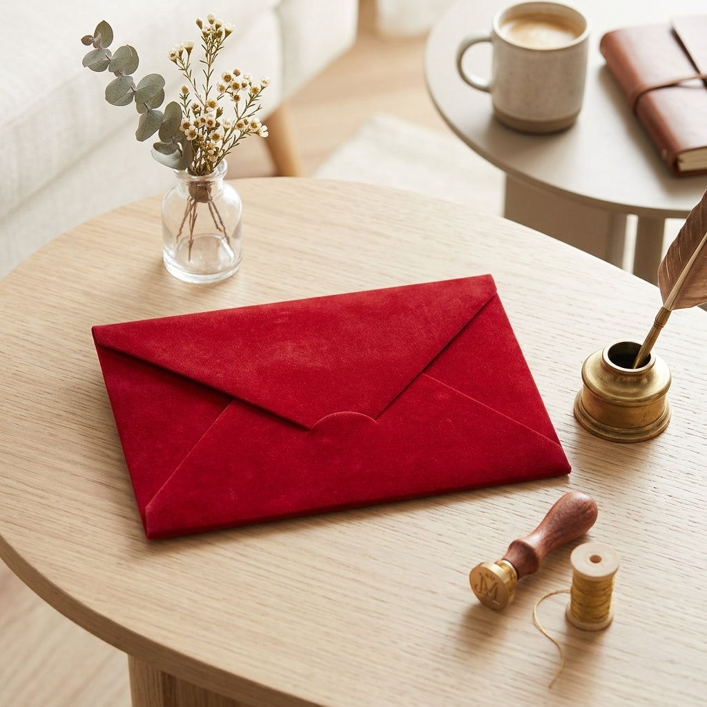 High-quality invitation card | Elegant linen paper with blind embossing