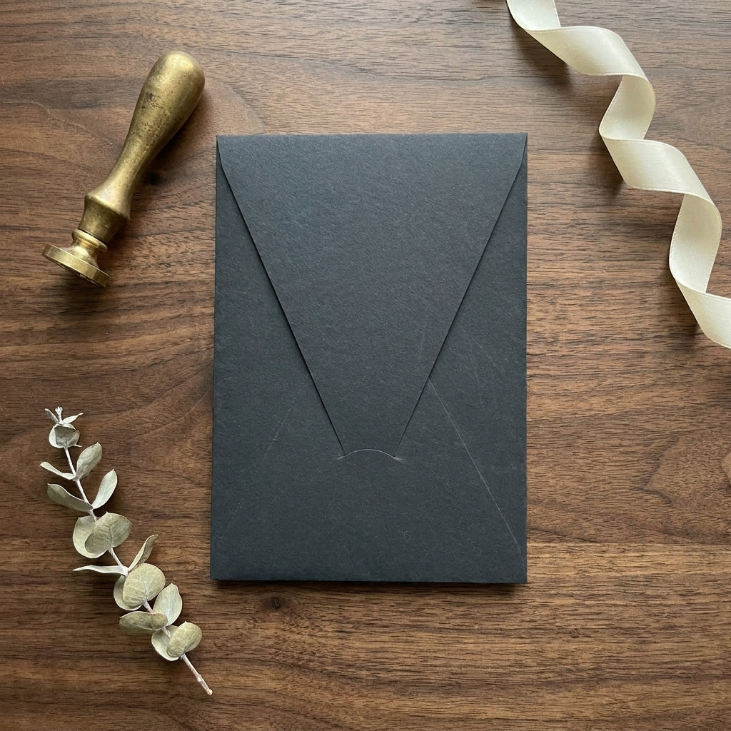 High-quality invitation card | Elegant linen paper with blind embossing