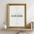 Hochzeitsgeschenk | Poster "Datum & Namen"