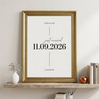 Hochzeitsgeschenk | Poster "Datum & Namen"