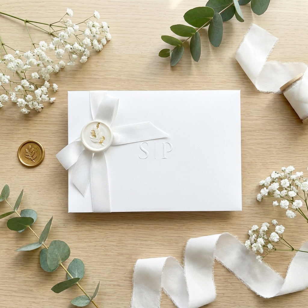 Hochzeitseinladung "Gold Edition" mit Blind- und Goldprägung