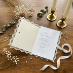 Wedding invitation "Our Names" with blind embossing