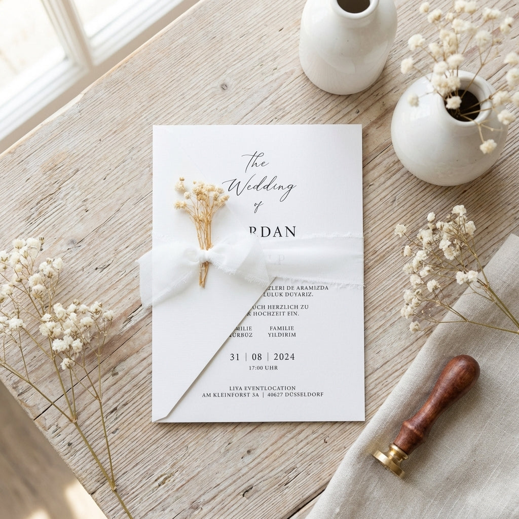 Express-Einladung "Aura Edition" | Hochwertige Einladungskarte mit Kuvert