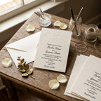 Express Invitation "The Wedding of" | Letterpress on Linen Paper