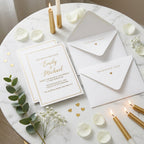 Express Invitation "The Wedding of" | Letterpress on Linen Paper