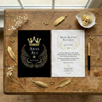 High-quality invitation card | Elegant linen paper with blind embossing