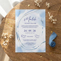 High-quality invitation card | Elegant linen paper with blind embossing