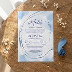 High-quality invitation card | Elegant linen paper with blind embossing
