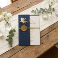 Express invitation "Linen Elegance" | Blind embossing on linen paper with envelope