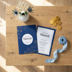 High-quality invitation card | Elegant linen paper with blind embossing