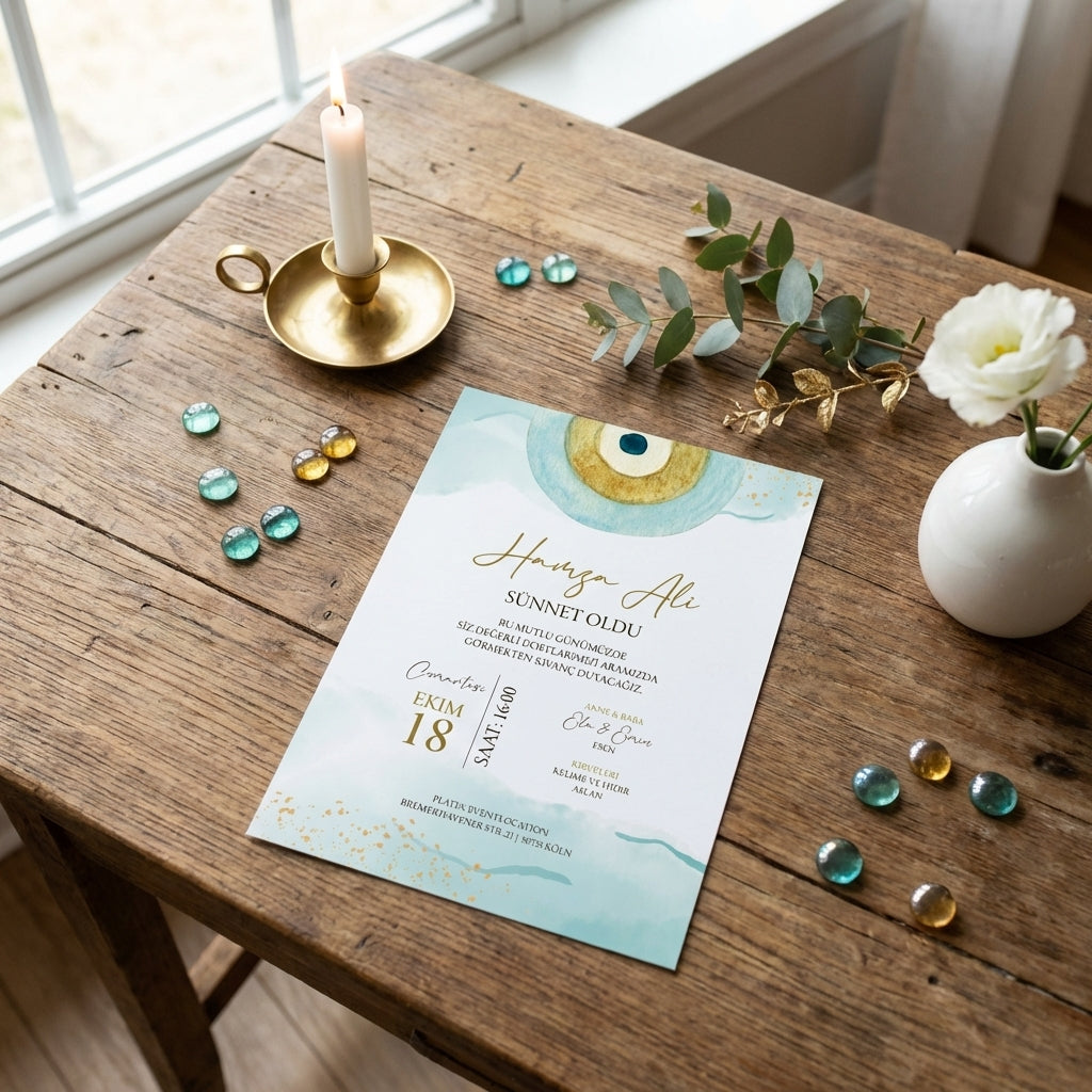 High-quality invitation card | Elegant linen paper with blind embossing