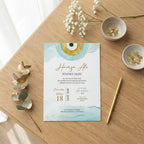 High-quality invitation card | Elegant linen paper with blind embossing