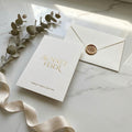 Wedding invitation "Aristocrate" with blind embossing & gold embossing