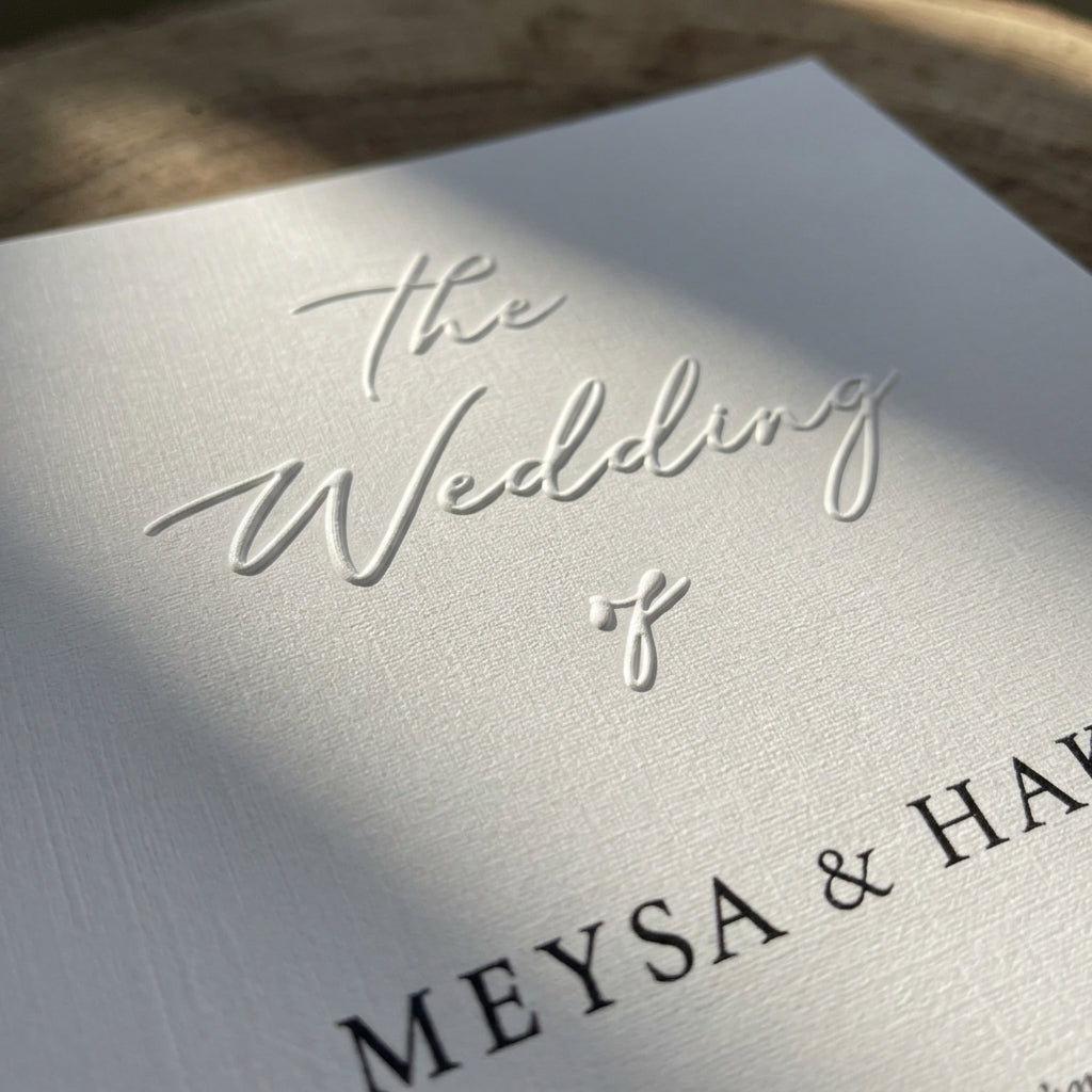 Express Invitation "The Wedding of" | Letterpress on Linen Paper