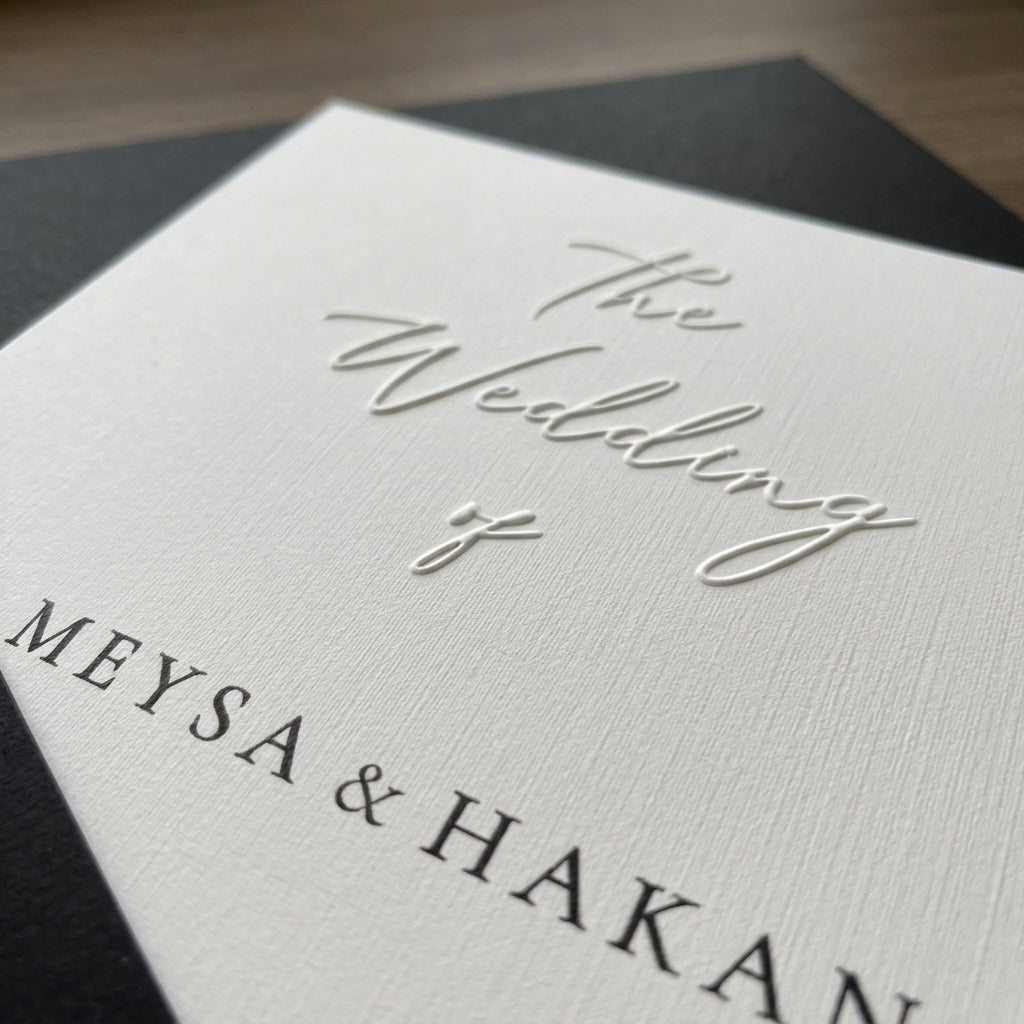 Express Invitation "The Wedding of" | Letterpress on Linen Paper