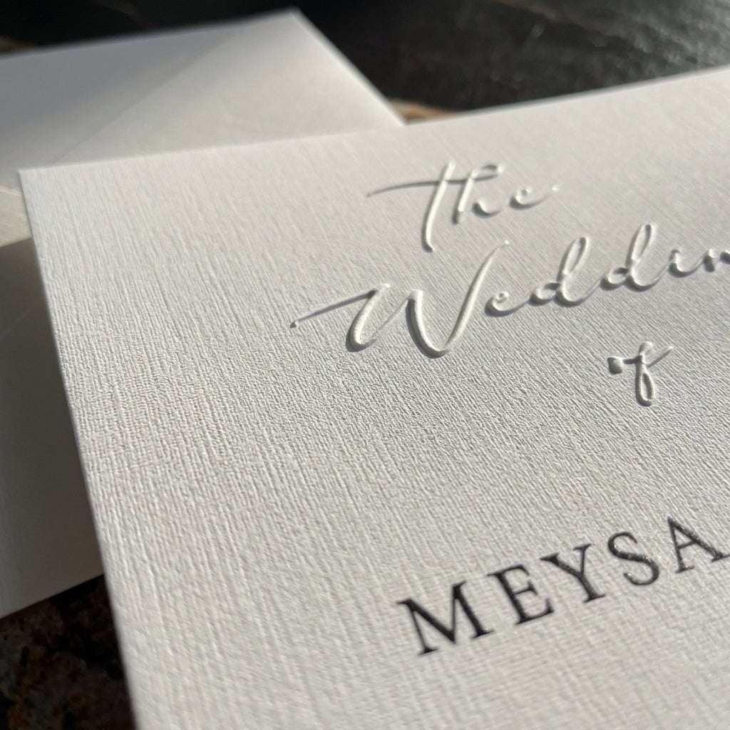 Express Invitation "The Wedding of" | Letterpress on Linen Paper