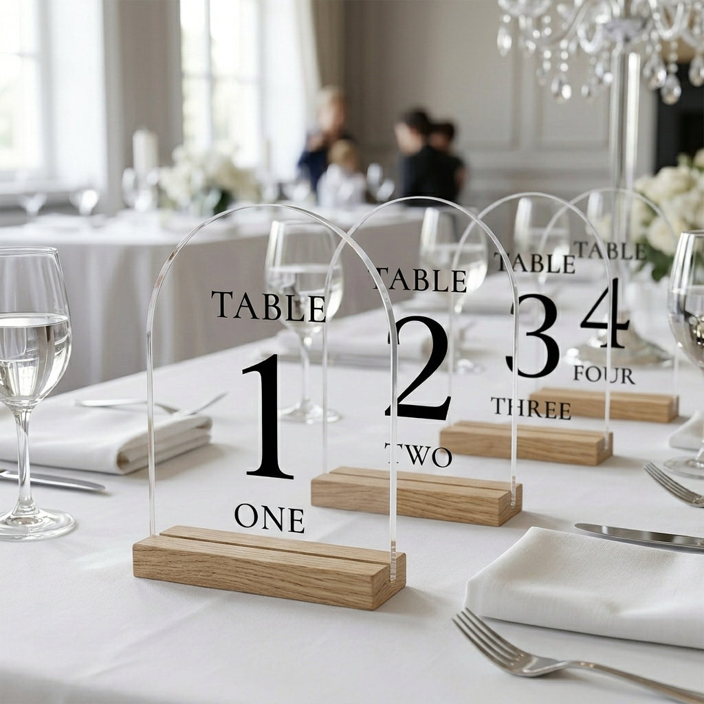 Acrylic table numbers | Individually designed for weddings